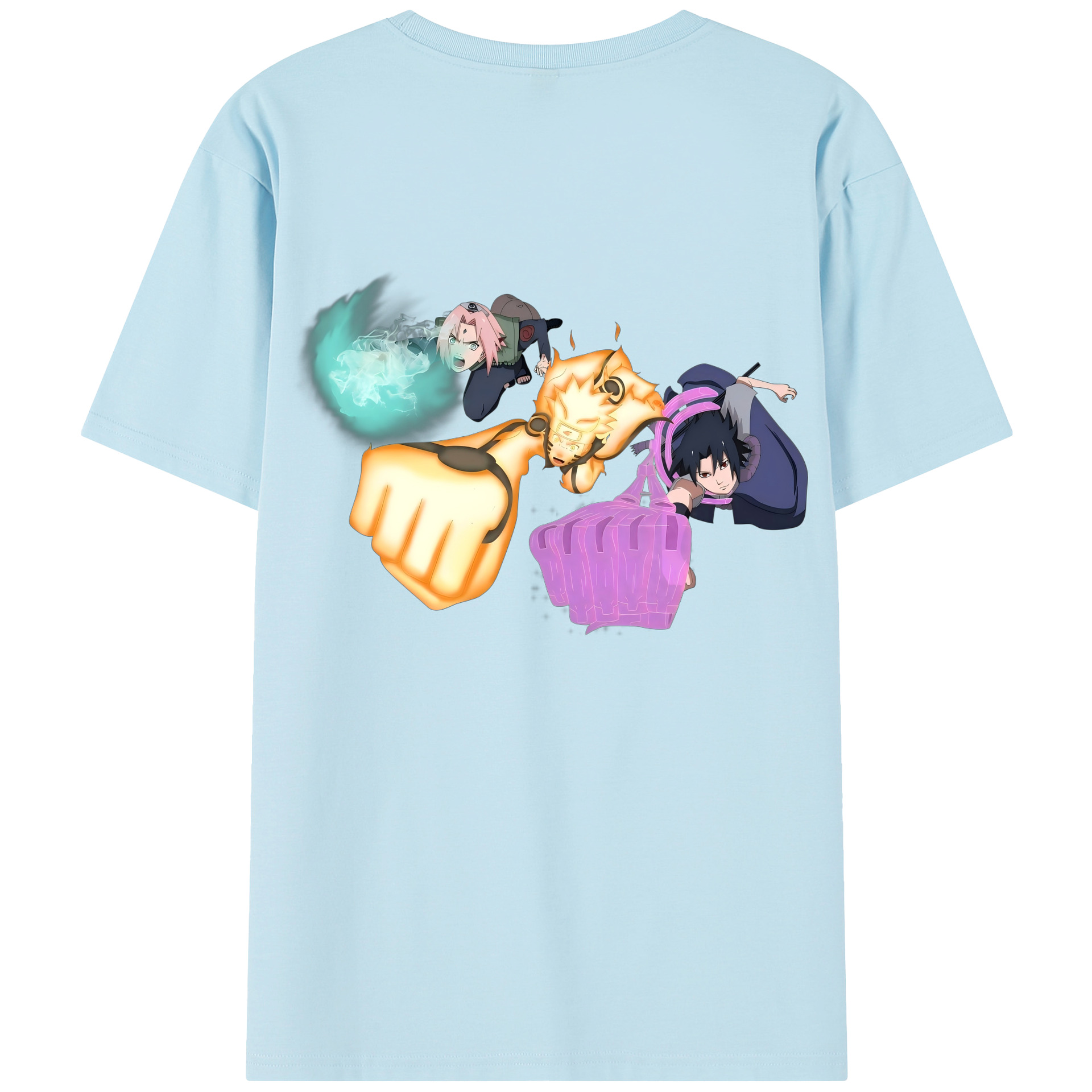 （画像用） NARUTO -ナルト- うずまき ナルト Uzumaki Naruto 綿100％半袖Tシャツ（背面プリント）